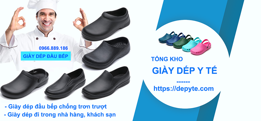 Giày đầu bếp chống trơn trượt, Giày dép chuyên dụng đi trong nhà bếp, nhà hàng, khách sạn