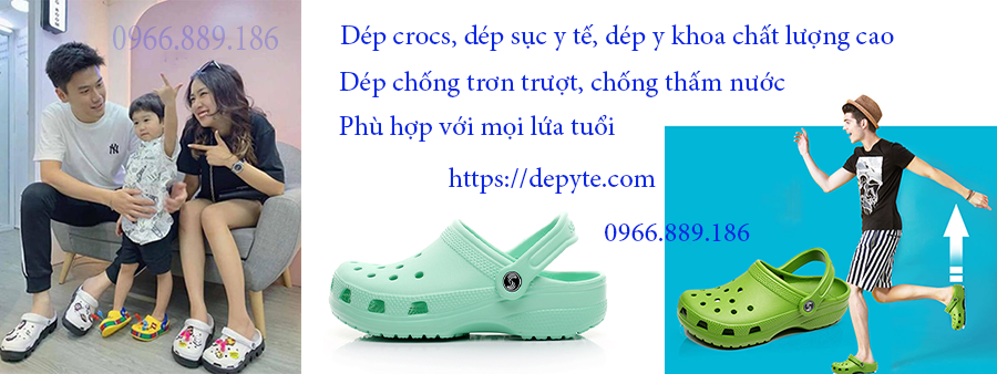 Dép crocs, dép sục y tế, dép quai ngang chất lượng cao, sử dụng trong bệnh viện, phòng khám, chống trơn trượt, mang lại cảm giác thoải mái khi sử dụng