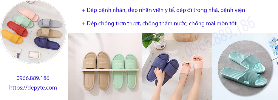 Dép cho bệnh nhân, dép nhân viên y tế, dép spa, thẩm mỹ viện, dép đi trong nhà không  trơn trượt,  không thấm nước , thuận tiện di chuyển trong mọi môi trường