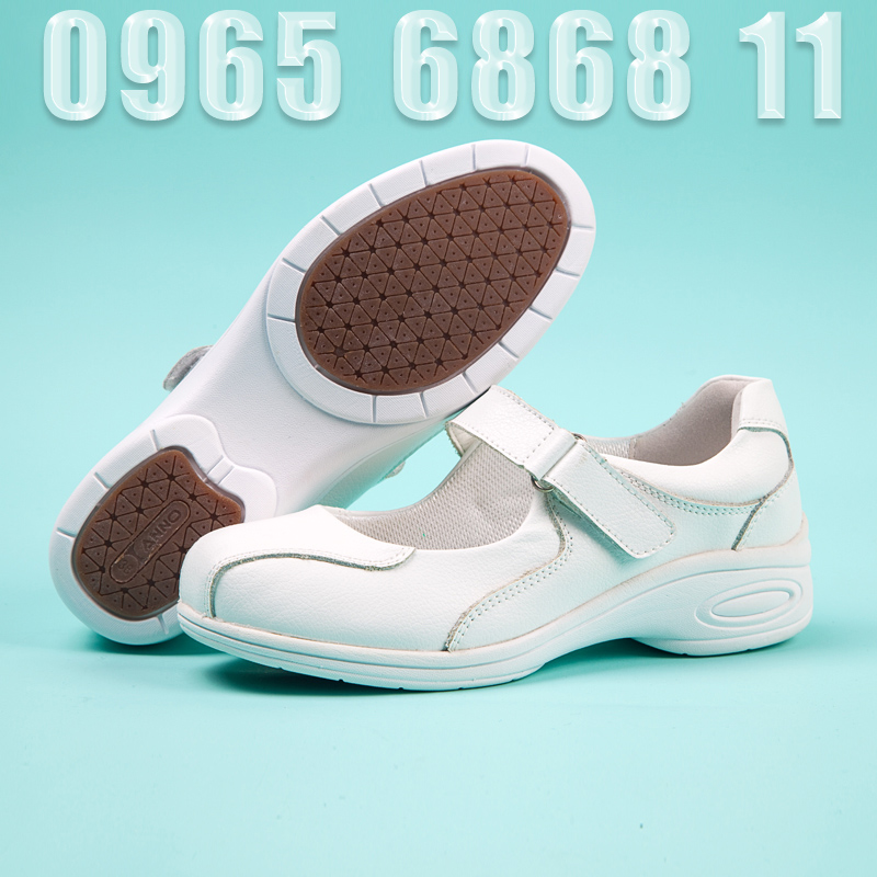 Giày dép chống trơn trượt chống tĩnh điện chuyên dụng cho nhân viên y tế giày y khoa chất liệu da bò không thấm nước 